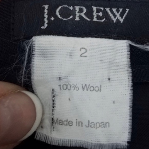 J. Crew Black Wool Pencil Skirt with Side Slit - Picture 4 of 5